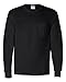 Gildan Adult Ultra Cotton® 6 oz. Long-Sleeve Pocket T-Shirt 2XL BLACK