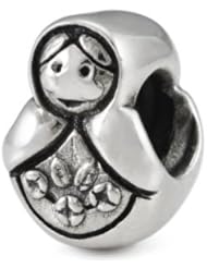 Genuine Ohm Beads (TM) Product. 925 Sterling Silver Matryoshka Doll European Bead Charm. 100% Satisfaction Guaranteed.