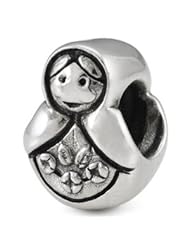 Genuine Ohm Beads (TM) Product. 925 Sterling Silver Matryoshka Doll European Bead Charm. 100% Satisfaction Guaranteed.