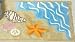 SEA SHELL ocean BATH MAT rug Starfish sand dollar NEW