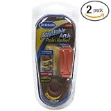 Dr Scholl's Adjustable Arch Pain Relief Orthotics, Women's 6-10, 1-Pair Packages (Pack of 2)