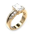 Women's Rosette Clear Cubic Zirconia Gold Ring, Size: 5-11
