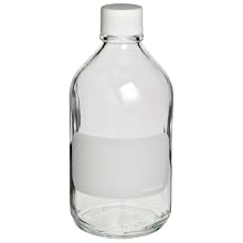 Wheaton Borosilicate Glass Reagent Bottle with Solid Polypropylene PTFE Lined Screw Cap