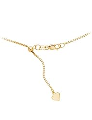 22" Adjustable Box Neck Chain in 14K Yellow Gold
