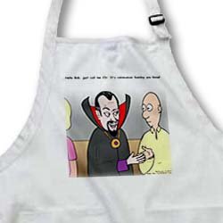 Rich Diesslins Funny General - Editorial Cartoons - Dracula Goes to Church - Aprons