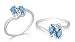 Oval Cut London Blue Topaz Ring Sterling Silver