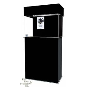 Clear-for-Life Rectangle 20 Gallon Acrylic Aquarium (Black) w/ Acrylic Stand & Canopy