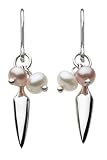 Kit Heath Sterling Silver 50CVPKP Ladies Pink and White Fresh Water Pearl Drop Earrings