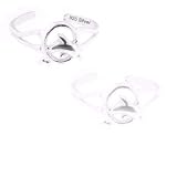925 Sterling Silver Jewelry, Hoop Jumping Dolphin Toe Ring, Adjustable Fit, Plus Free Special Gift Pouch