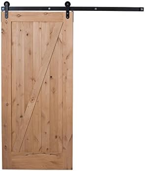 Rustica Ironwood 3 ft x 7 ft Unfinished ZBarn Door with High Rise System