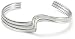 Silver Triple Row Wave Torque Bangle