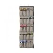 Environmentally Friendly 20 Pocket Over the Door Shoe Organizer (Black Herringbone) (19"H x 56"W x 3.75"D)