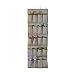 Environmentally Friendly 20 Pocket Over the Door Shoe Organizer (Black Herringbone) (19"H x 56"W x 3.75"D)