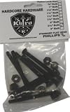 Khiro Flathead Phillips Black Skateboard Hardware Set - 2 1/2