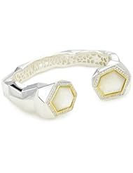 Kara Ross "Nugget" Mother-Of-Pearl and White Sapphires Large Kick Cuff