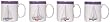 Artistically designed dinnerware Sailboats motif mugs 12 oz. Set/4
