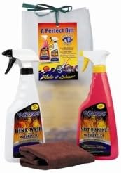 Wizards Products (WIZ71001) Gift Bag, Contains 22 oz Mist-N-Shine, 22 oz Bike Wash and Microfiber Cloth