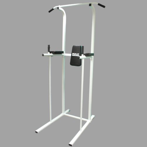 MAX FITNESS POWER TOWER AB DIP STATION PULL/CHIN UP BAR HOME GYM KNEE/LEG RAISE