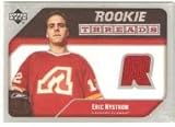 2005-06 Upper Deck Rookie Threads #RTEN Eric Nystrom - Calgary Flames (Piece of Authentic Jersey ) (Hockey Cards)