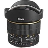 Bower SLY 8mm f/3.5 Fisheye Manual Focus Lens for Canon APS-C EOS Autofocus Cameras