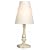 Normande Lighting 40W Incandescent Table Lamp. 16" High with an Antique Like Painted Finish and White Fabric Shade.