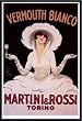 Art Poster Metal Framed Print - Martini & Rossi: Vermouth Bianco - Artist: unknown- Poster Size: 36 X 24
