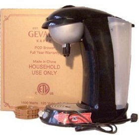 POD COFFEE MAKER BY GEVALIA IN BLACK