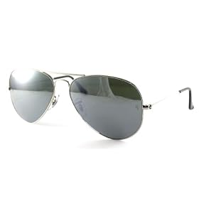 Ray-Ban RB 3025 Large Metal (58 Size) Sunglasses - COLOR: (W3277) Silver Gray