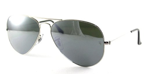 Ray-Ban RB3025 Aviator Sunglasses,Silver Frame/Silver Mirror Lens,58 mm