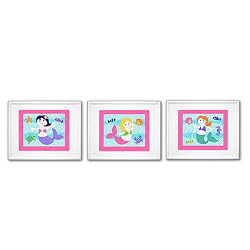 Olive Kids - Mermaids Set of 3 Prints (white)