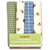 Carter's Transportation 4-Piece Receiving Blanket