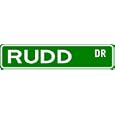 RUDDERFISH Street Sign ~ Fishing ~ Great Fish Sign for your Lodge, Gameroom, Basement, Garage, Barn