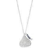 Hershey's Kiss Jewelry 14KT White Gold Diamond .70ct Flat Back Pendant
