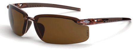 Crossfire 291113 ES5 Polarized Safety Glasses HD Brown Lens - Crystal Brown Frame On Sale