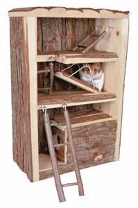 Hamster Mouse Play Center - House Swing Toy Ladder Cage