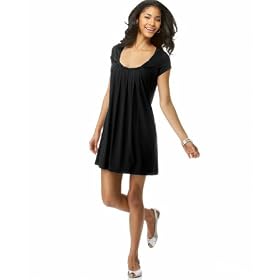Pink Rose Pleated Scoop-Neck Jersey Dress