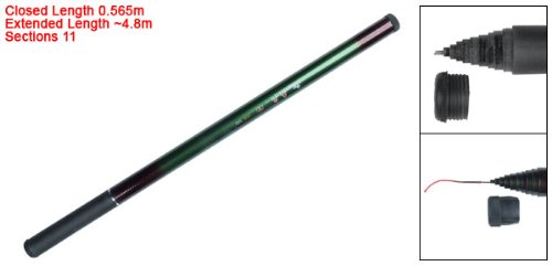 Como Telescoping 4.8m Fresh Water Plastic Fishing Rod Pole with 11 Sections
