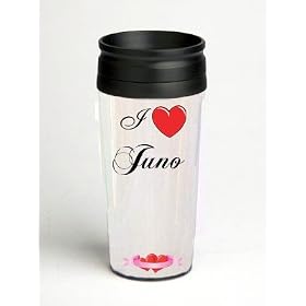 16 oz. Double Wall Insulated Tumbler with I Love Juno - Paper Insert by SHOPZEUS