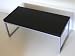 Rectangular coffee table, in black enamelled wood with a steel structure - Dim 110 x 50 x 45 cm, Weight 15 kgs
