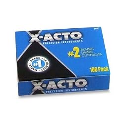 X-Acto X602 #2 Blades for X-Acto Knives, Bulk Pack, 100 Blades per Box
