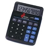 NSN4844580 10-Digit Calculator, Dual Powered, 3 Memory Keys, Black