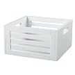 Cedar Slatted Drawer Box White