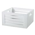 Cedar Slatted Drawer Box White