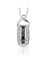 1.90CT Black & White Vs Diamond Pendant 14k Gold