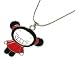 Cute Smiley Pucca Cartoon Charm Necklace Silver Tone
