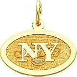 14K Gold NFL New York Jets Logo Charm