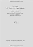 Lexikon des fr&uuml;hgriechischen Epos 4: Einbanddecke: Einbanddecke und Bandtitelei zu Band 4 (r - w) (Lexikon Des Fruhgriechischen Epos. Einbanddecken)