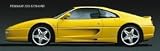 Art Poster Print - Ferrari 355 GTS-GTB - Artist: Anonymous - Poster Size: 35.5 X 11.75 inches