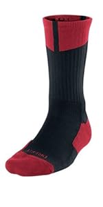 Jordan Air Nike Men's Dri-Fit Crew Socks Basketball Elite Red M