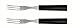 Rada Cutlery Granny Fork, Black Handle, Pack of 2